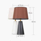 Norvani Modern Bedside Table Lamp – Linen Shade, Black Metal Base